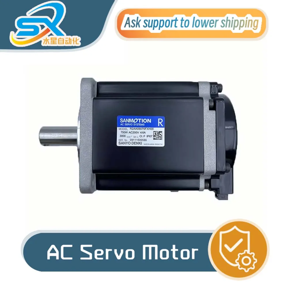 Sanyo Servo Motor For Robotics R2AA08075FXH00 Servo Motor 750w with warranty