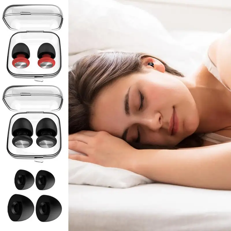 Tappi per le orecchie con cancellazione del rumore del sonno tappi per le orecchie riutilizzabili con riduzione del rumore tappi per le orecchie in Silicone morbido comodi tappi per le orecchie silenziosi riutilizzabili