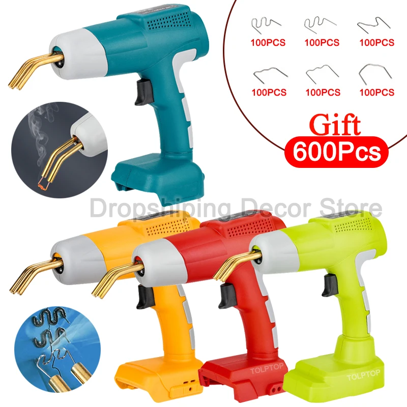 Cordless Plastics Welding Machine Portable Welding Gun Hot Stapler Welder for Makita/Dewalt/Milwaukee/Ryobi 18V Li-ion Battery