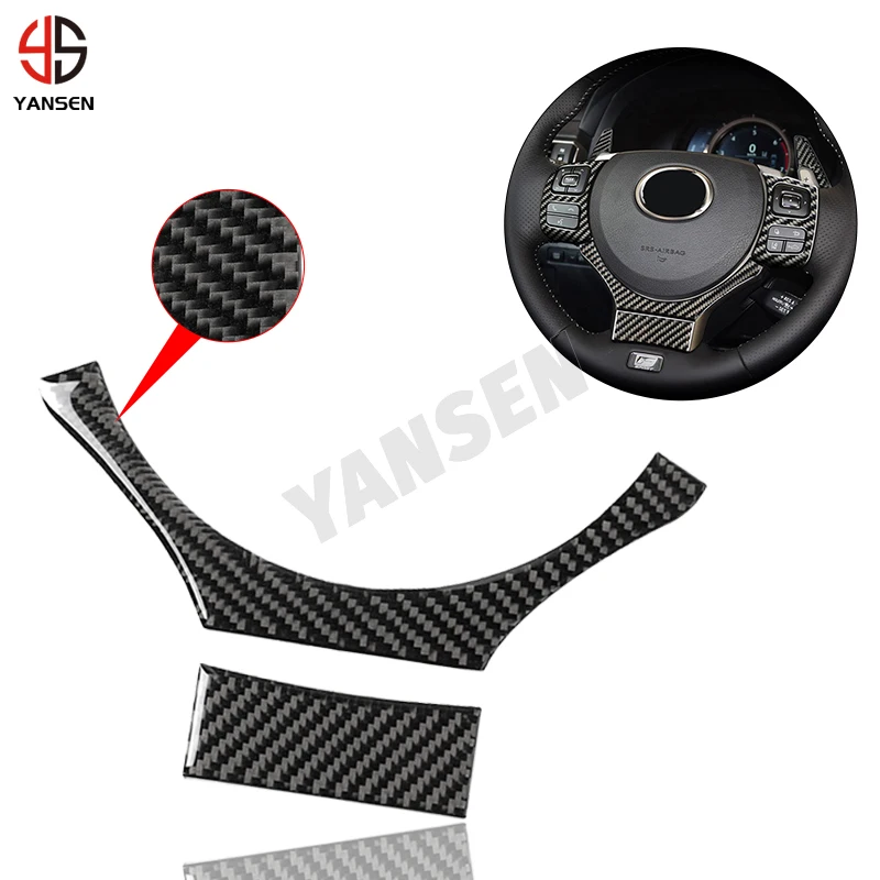 

For Lexus NX 200 200t 300h 2014-2021 Real Carbon Fiber Steering Wheel Bottom Trim Sticker Car Interior Decor Accessories
