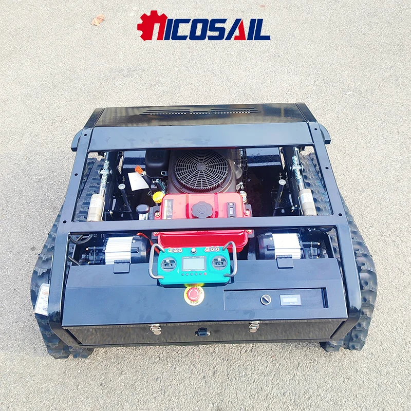 

15HP Diesel Engine Lawn Mower Remote Control Straw Crusher Robot For Garden Wasteland Door to Door Shipping