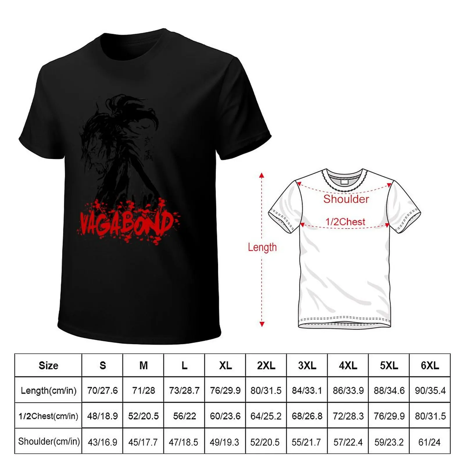 Camiseta Vagabundo masculina, Figuras Anime, Roupas Hippie, Camisetas Altas, Camisas Gráficas, Tamanhos Grandes