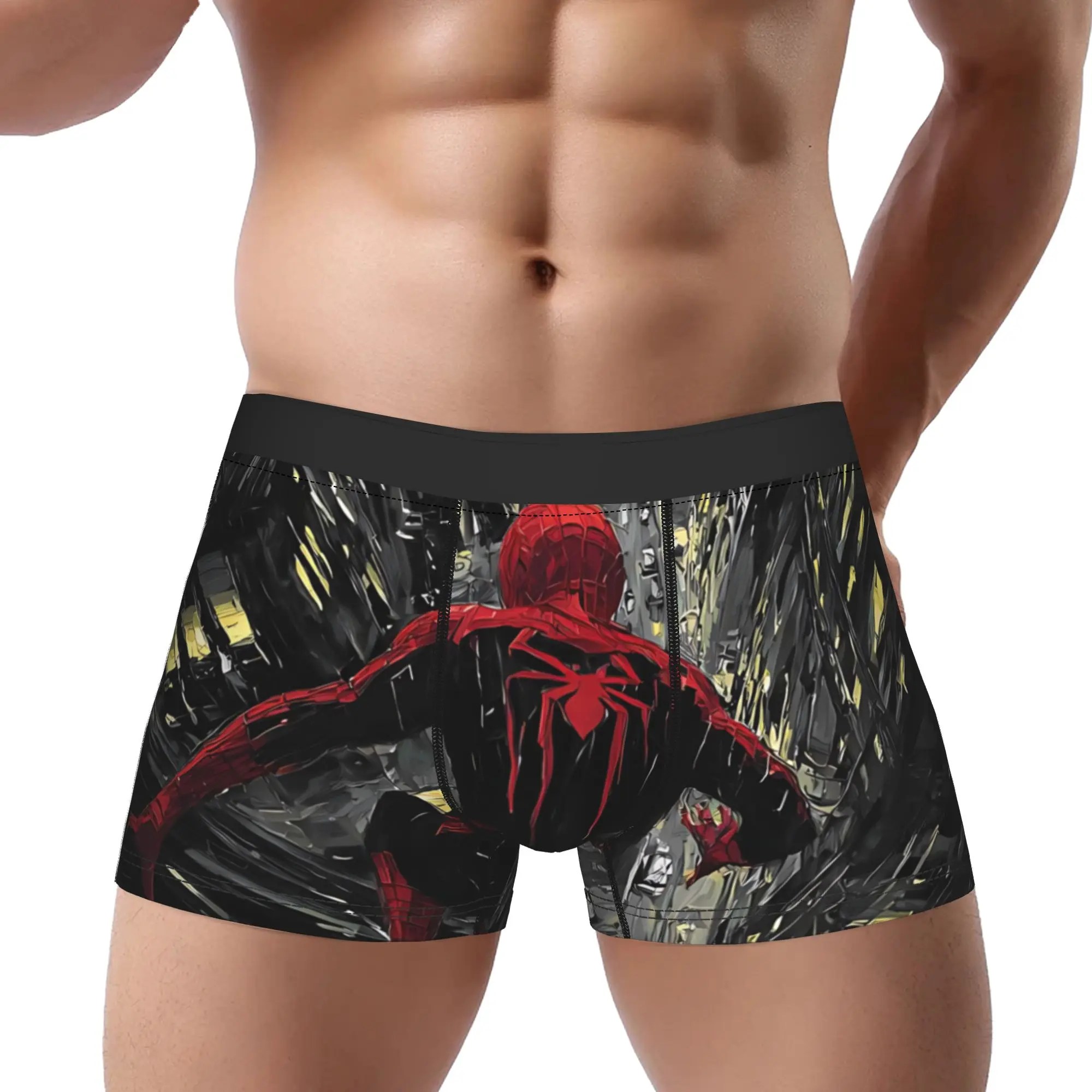 

Marvel Marvel Cinematic Universe boxers SpiderMan Underpants Breathbale Panties Men's Underwear Ventilate Shorts Boxer Briefs