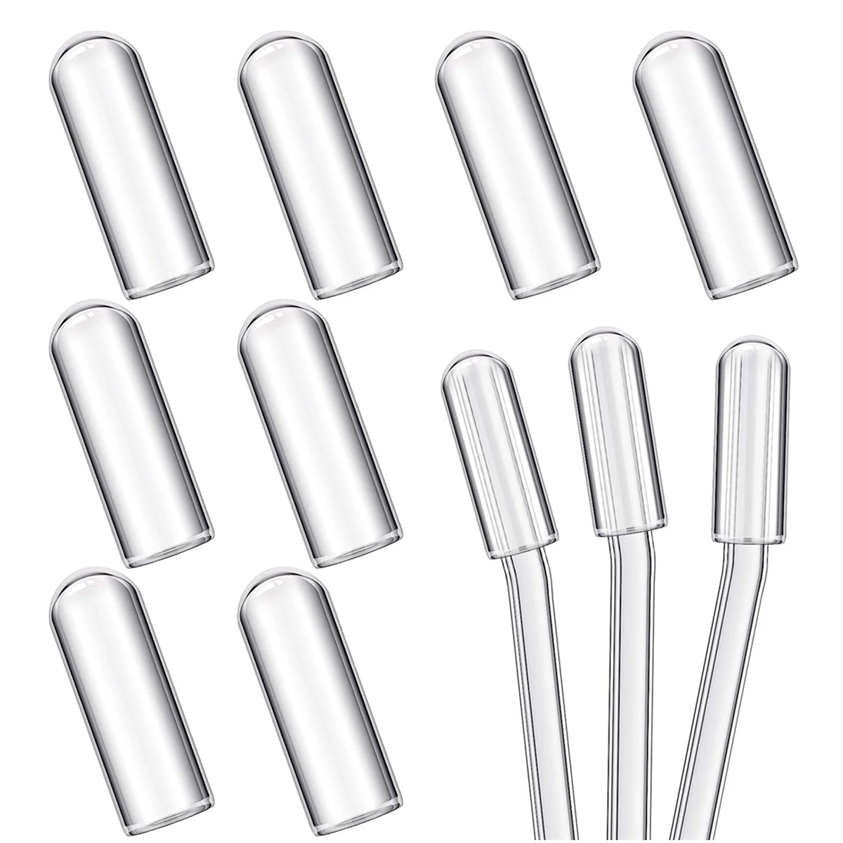 8Pcs Straw Glass Tips Covers for Reusable Straws Tips Cap for 6/8/12mm Tumbler Drinking Stainless Steel Straws Cover Drinkware