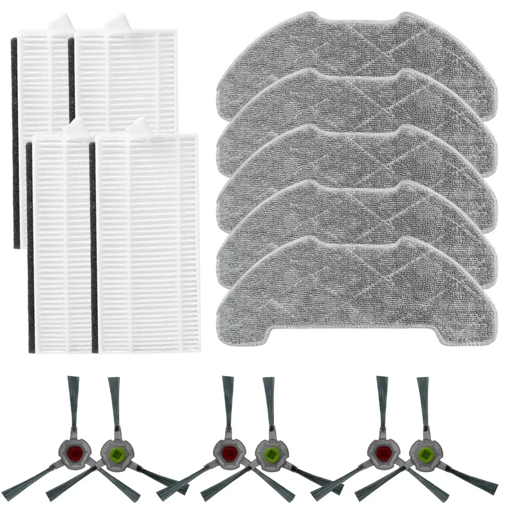 Set di parti in tessuto per mocio con filtro a spazzola laterale da 15 pezzi per AIRROBO P30 accessori per aspirapolvere forniture per la casa pulizia