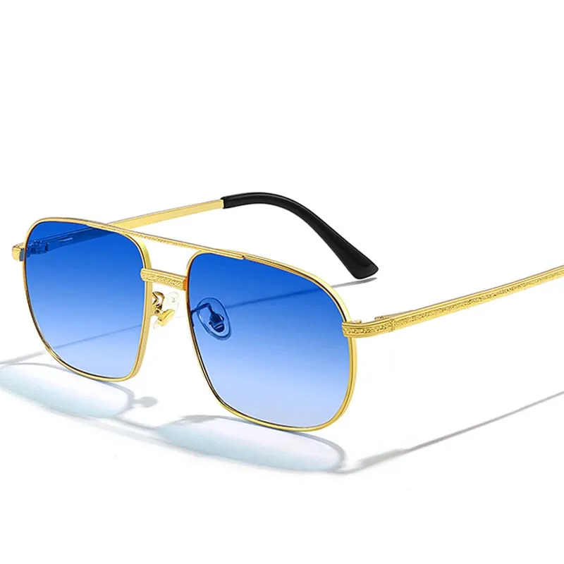 2023 New Pilot Sunglasses for Men Fashion Retro Double Bridge Girder Metal Sun Glasses Women UV400 Male Trending Products Shades