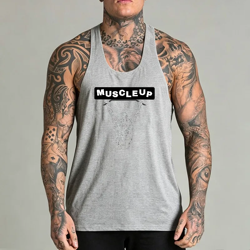 Mens Breathable Running Vests Quick Dry Sleeveless Gym Tank Top Moisture Wick Stringer For Bodybuilding Exercise Training Gear