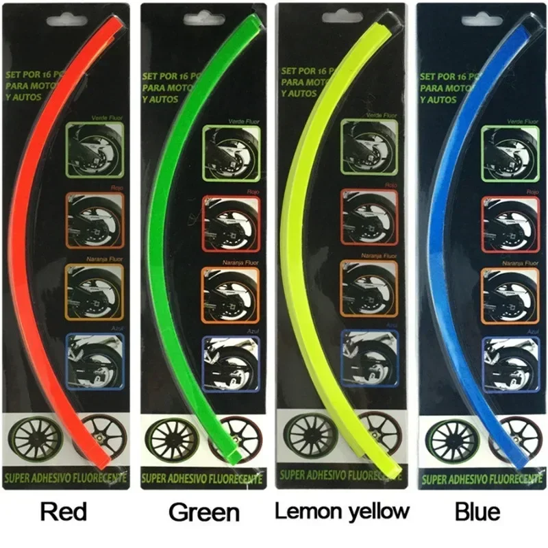 16 шт., светоотражающая лента для велосипеда, мотоцикла, автомобиля, 5 цветов