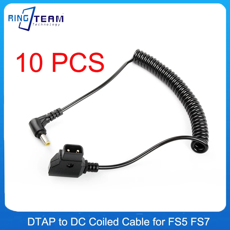 10PCS/LOTS D-tap DTAP to DC 12V Battery Power Cable for Panasonic EVA1 Sony FS7 FS5 FS5M2 V Port Battery Coiled Cable