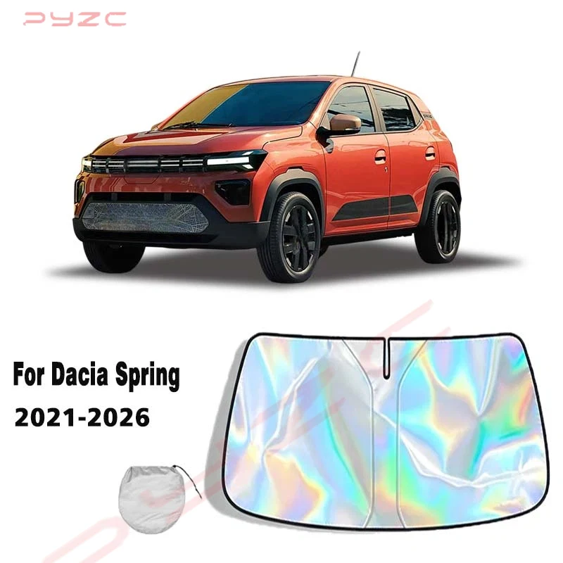 For Dacia Spring 2021-2026 Car Windshield Sunshade Cover Front Window Sun Shade Visor Auto Interior UV Protection