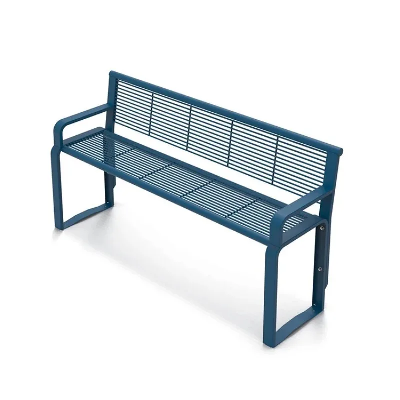 

Стул для отдыха на открытом воздухе, металлический садовый стул для парка, европейский стиль, отдых, живописный двор, квадратная зеленая скамейка