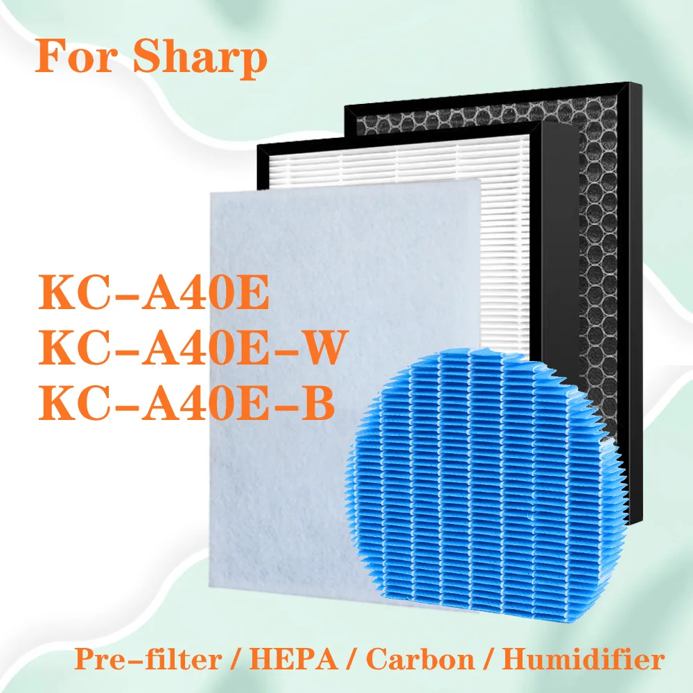 

Sharp ​KC-A40E KC-A40E-W KC-A40E-B Air Purifier HEPA Carbon Humidifiying filter FZ-A40HFE FZ-A40DFE FZ-A60MFE