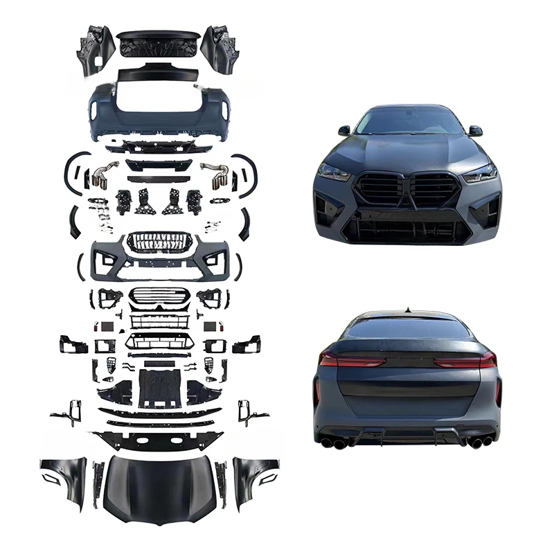 High Quality Body Kit Front And Rear Bumpers Upgrade From BMW X6 E71 2008-2014 To G06 X6 2023 Modification Parts