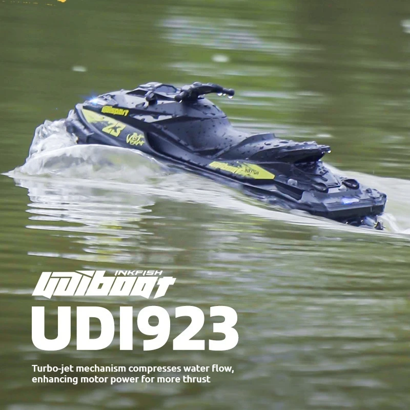 UDI 923 فرش RC قارب سريع 2.4G تبريد المياه مصباح ليد التحكم عن بعد سباق قارب للأطفال الأولاد لعبة نفاثة كهربائية الهدايا #2