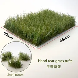 Height 16mm Artificial Grass Tufts Miniature Bushes Plant Cluster For Diy Model Sand Table Scene Garden Decoration Material 1Pcs