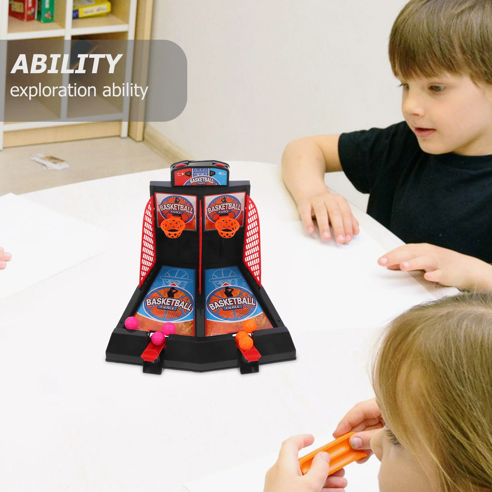 Máquina de jogo de basquete de mesa, aro interno, brinquedo esportivo, viagem