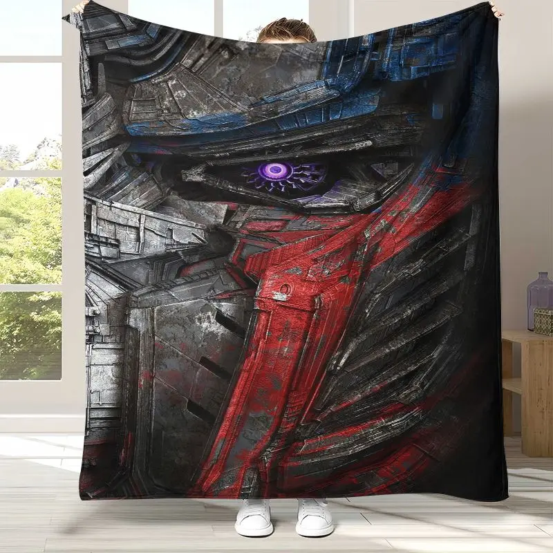Vintage Autobots Transformers Optimus Prime Flannel Throw Blanket,Cozy Warm Blanket for Bed,Sofa,Living Room,Camping,Home Decor