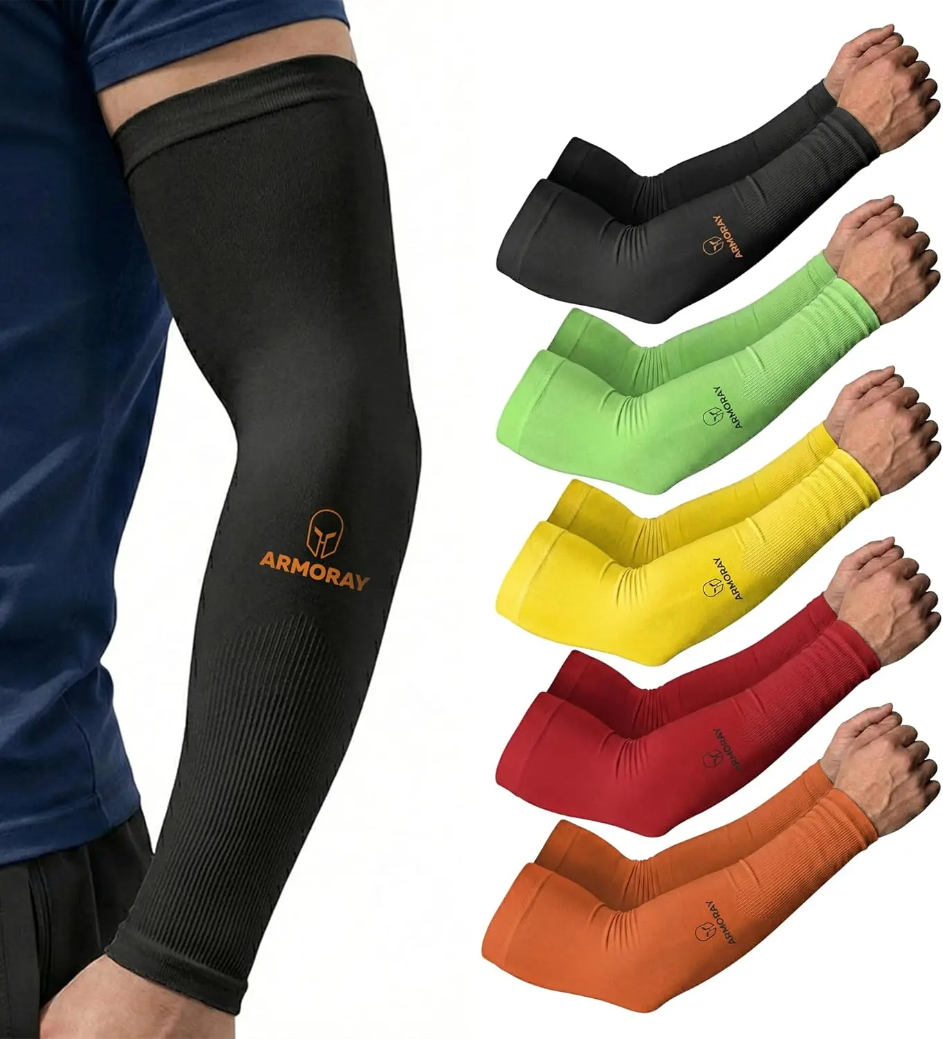 

Men's & Women's UV Sun Protection Cooling Compression Arm Sleeves - Tattoo Cover for Daily Wear & Work
