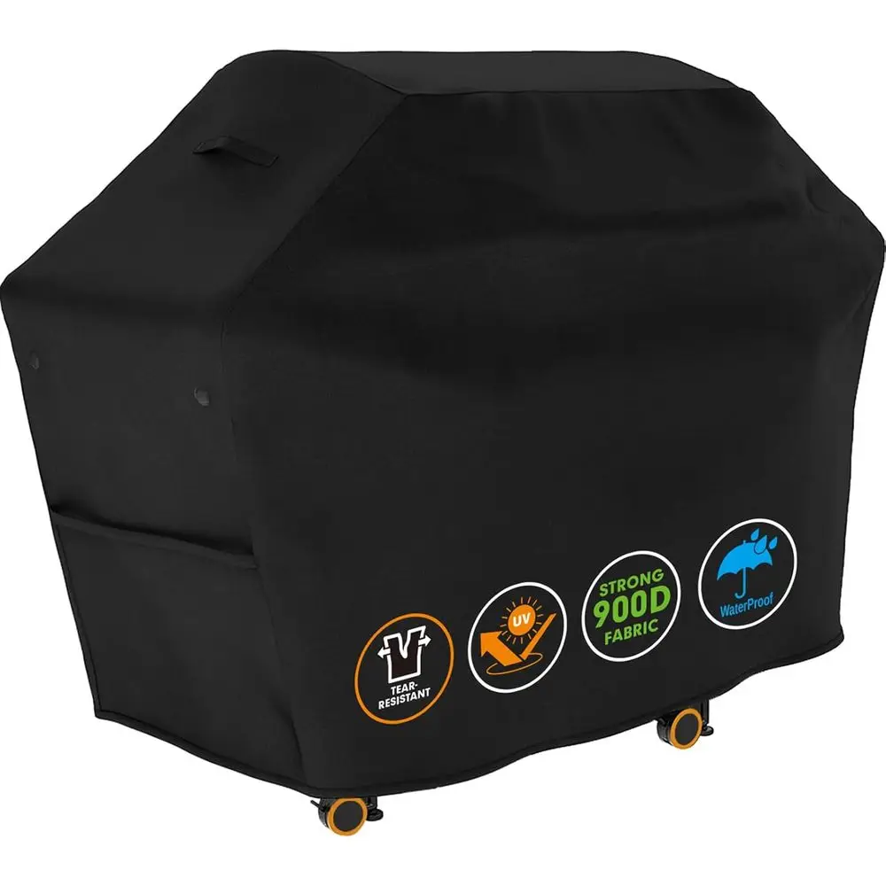 Grillabdeckung 65 x 30 x 46 Zoll, 900D Hochleistungs-Gasgrillabdeckung mit seitlichen Spanngurten, wasserdicht und wetterbeständig oder Ihr Weber