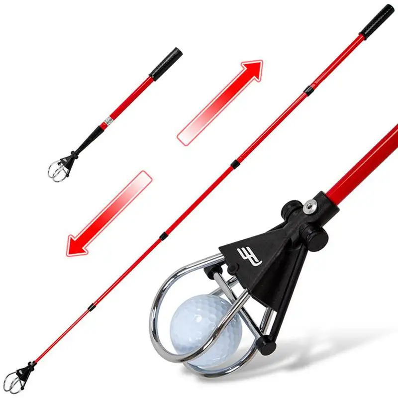 Telescopic Golf Ball Retriever Extendable Golf Ball Pick Up Tools Adjustable Golfball Picker Water Grabber Golf Accessories