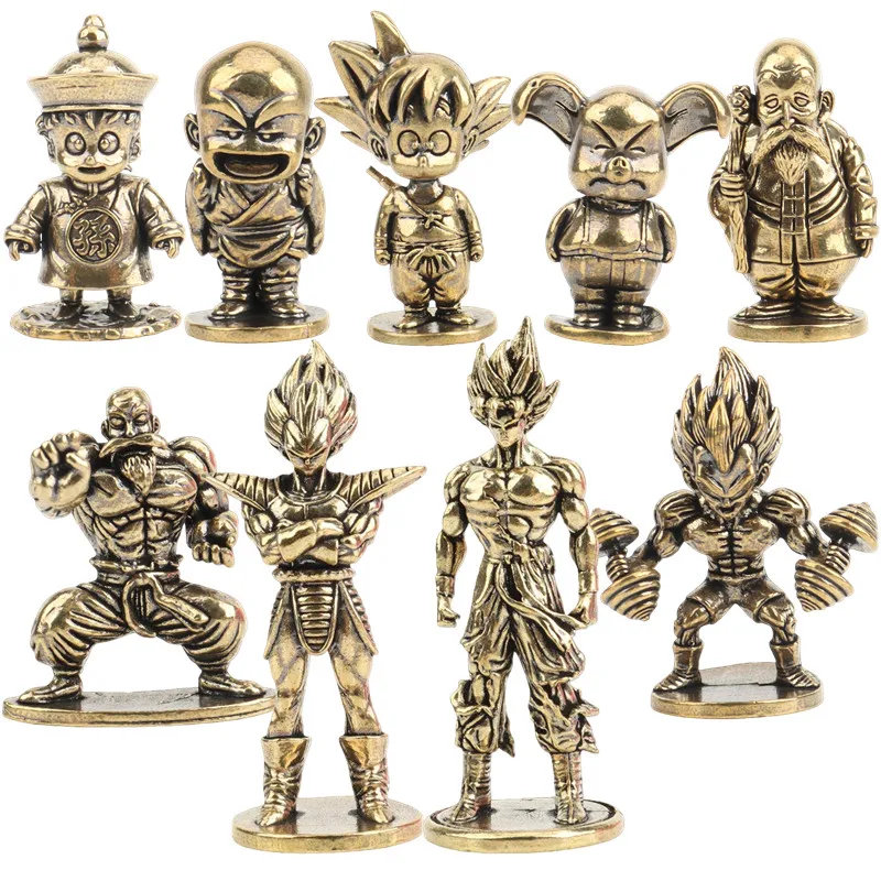 Dragon Ball Goku Super Saiyajin Vegeta Opa Schildkröte Kleiner Wukong Schildkröten-Mönch Actionfigur Spielzeug Roshi Messing Metall-Handwerk Geschenke