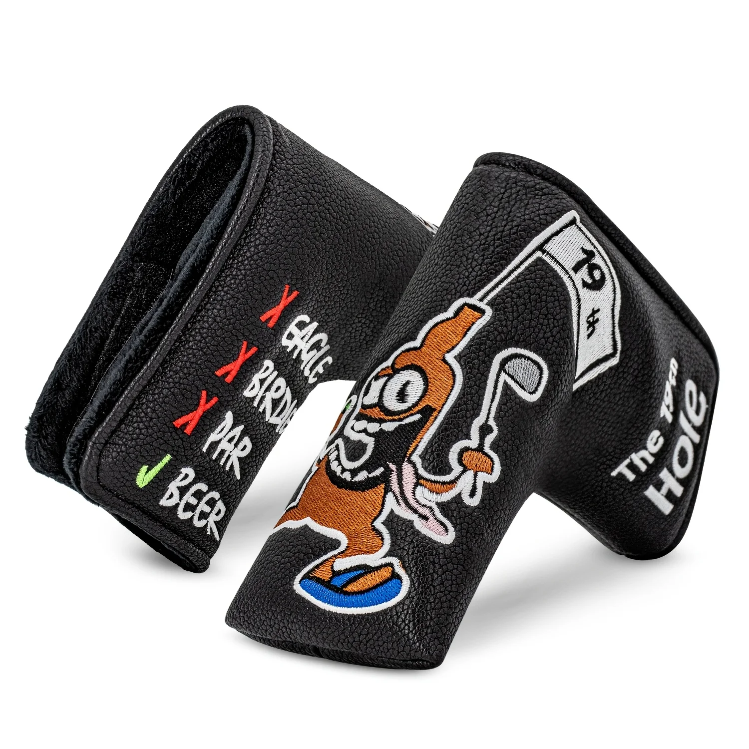 1pc Cartoon Pirate Pattern Golf Blade Putter Head Cover, Premium Soft PU Material Wear Resistant Golf Club Protective Sleeve image 2