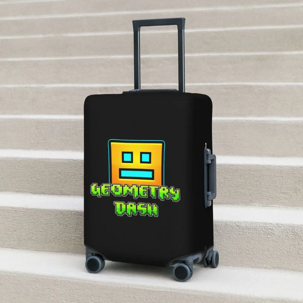 

Geometry Dash Suitcase Cover Protection Elastic Trip Luggage Protector Covers for 18-32 Inch