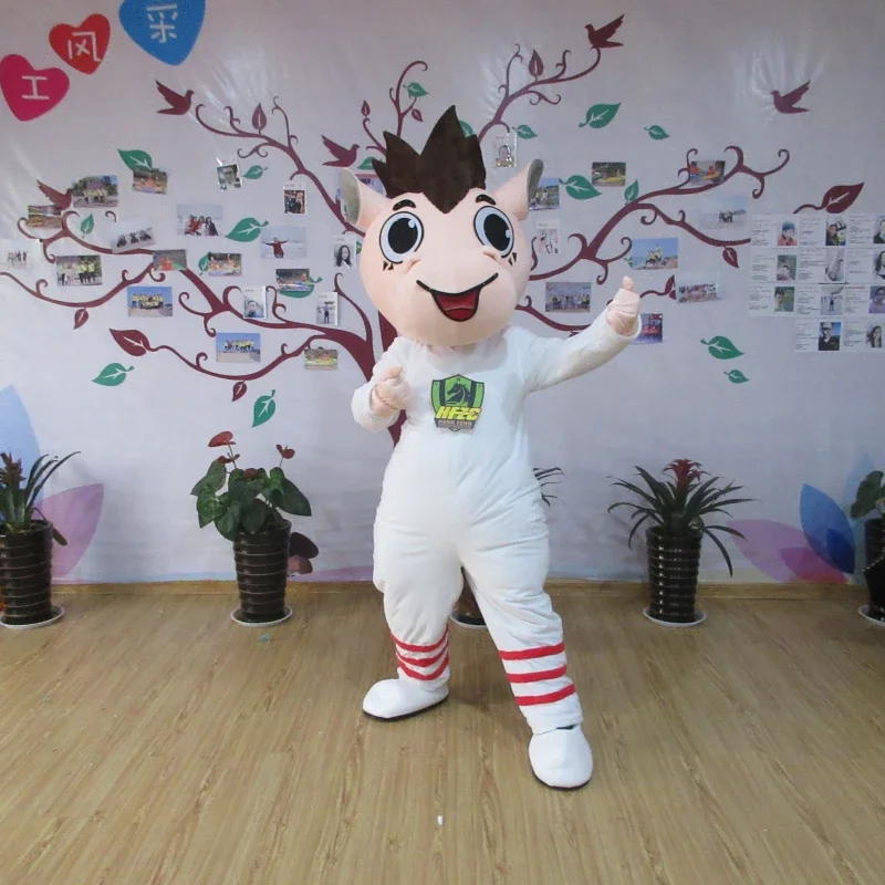 Christmas Horse Mascot Costume Lovely Walking Horse White Cloth Fancy Dress Cosplay Anime Theme Mascotte Carnival Costume Hallo