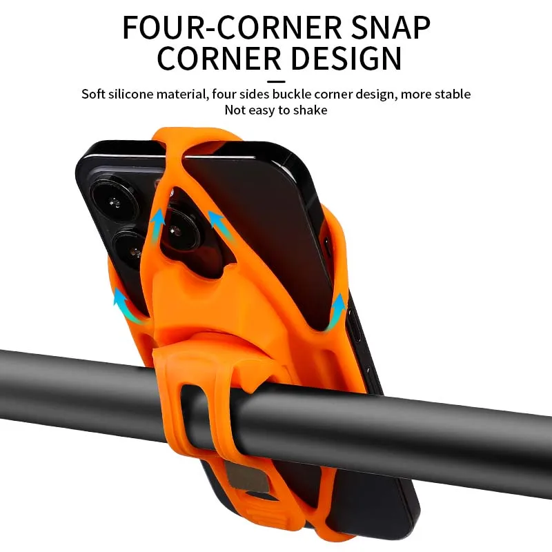 ESLNF Universal Silicone Bicycle Mobile Cellphone Phone Holder Motorcycle Bike Handlebar Mount Phone Holder