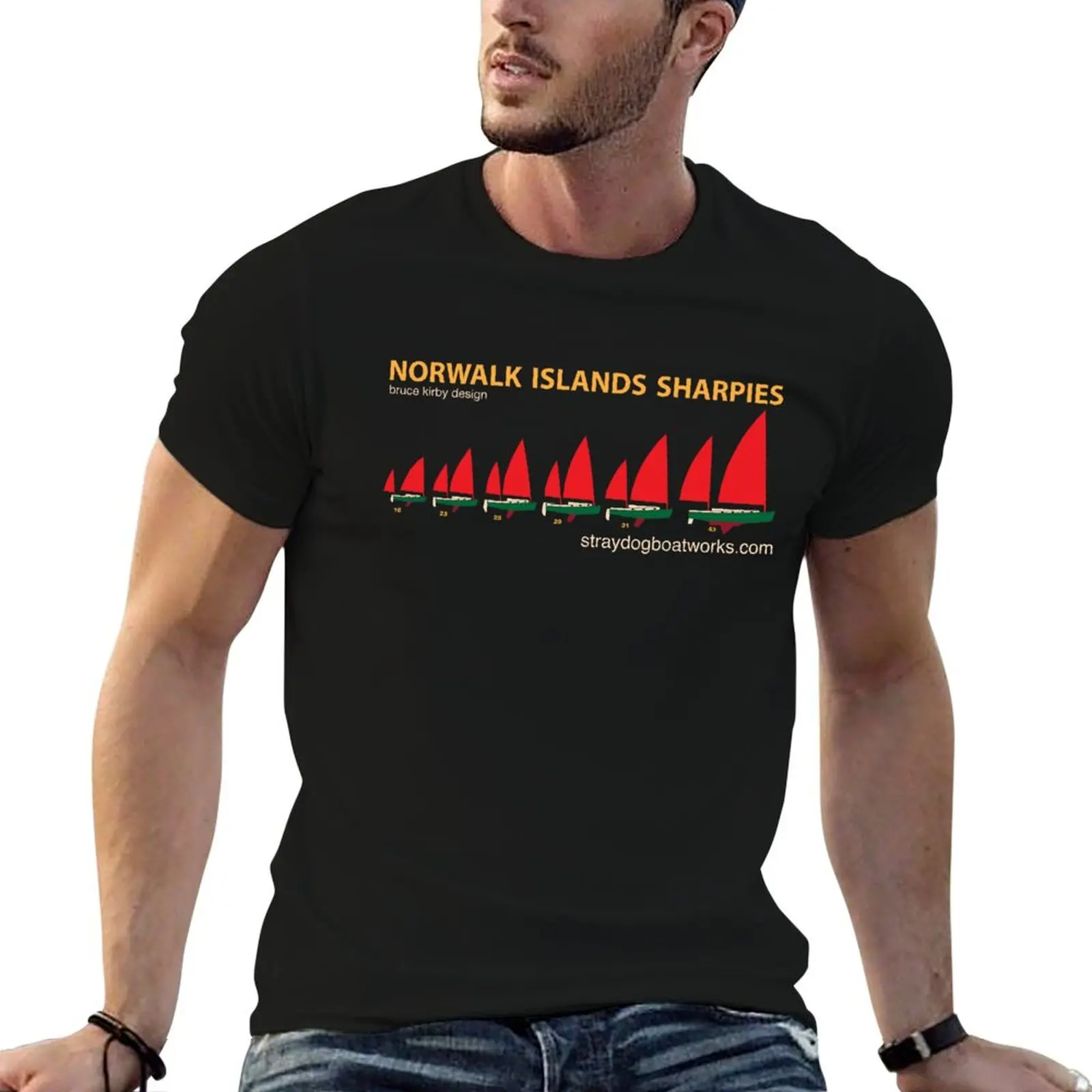 Camiseta Norwalk Island Sharpies - straydogboatworks.com, camiseta con estampado personalizado, camiseta para hombre, camiseta 100% algodón