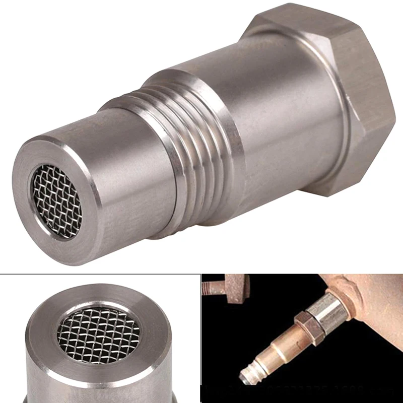 New 1Pc Mini Oxygen Catalyst Sensor M18X1.5 For Automobile 46.5*16.0*16.9MM Silver Stainless Steel Durable Car Accessories