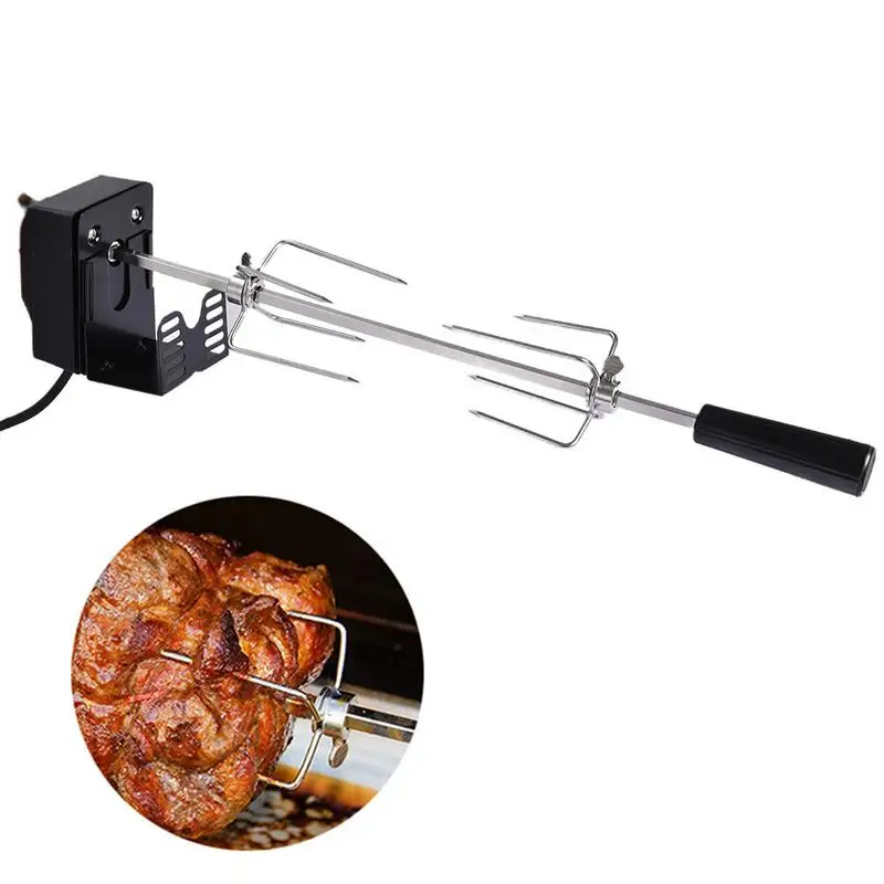 Automatic Electric BBQ Grill Rotisserie Kit With Motor Outdoor Spit Roaster Rod Charcoal Pig Chicken Beef Camping Cooking Tools