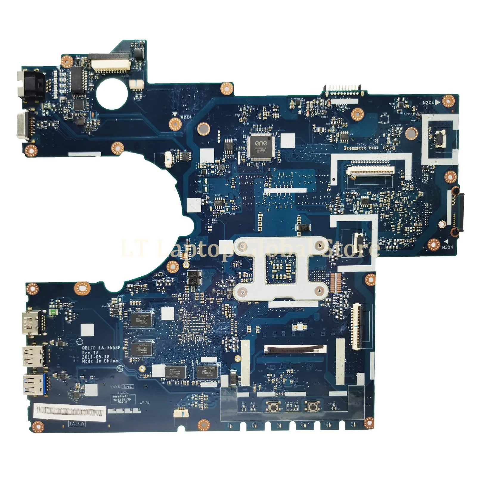 K73T Motherboard Laptop ASUS K73T K73TA X73T K73TK R73T QBL70 LA-7553P HD7670M Mainboard Laptop tes 100% OK