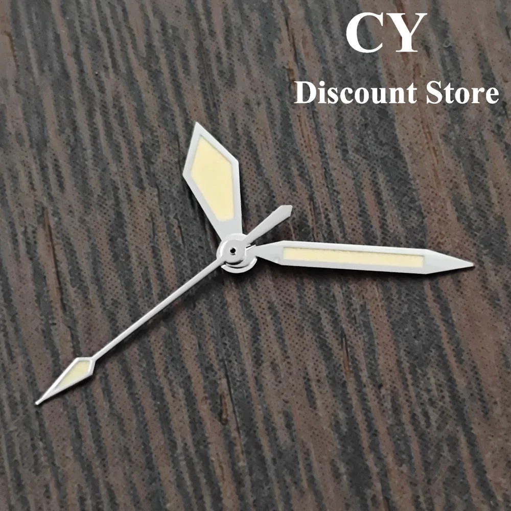 RICHUS Silver Yellow Arrow Watch Hands Green Luminous Spare Parts for NH35 YN55 ETA2824 2836 ST2130 Miyota8215 DG VH31 Movements