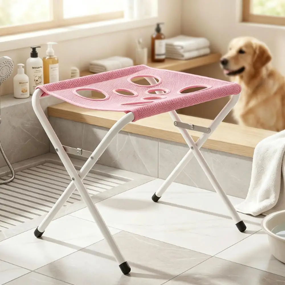 pet-grooming-hammock-with-foldable-stand-dog-nail-trimming-restraint-portable-grooming-table-for-small-dogs-cats-home-use