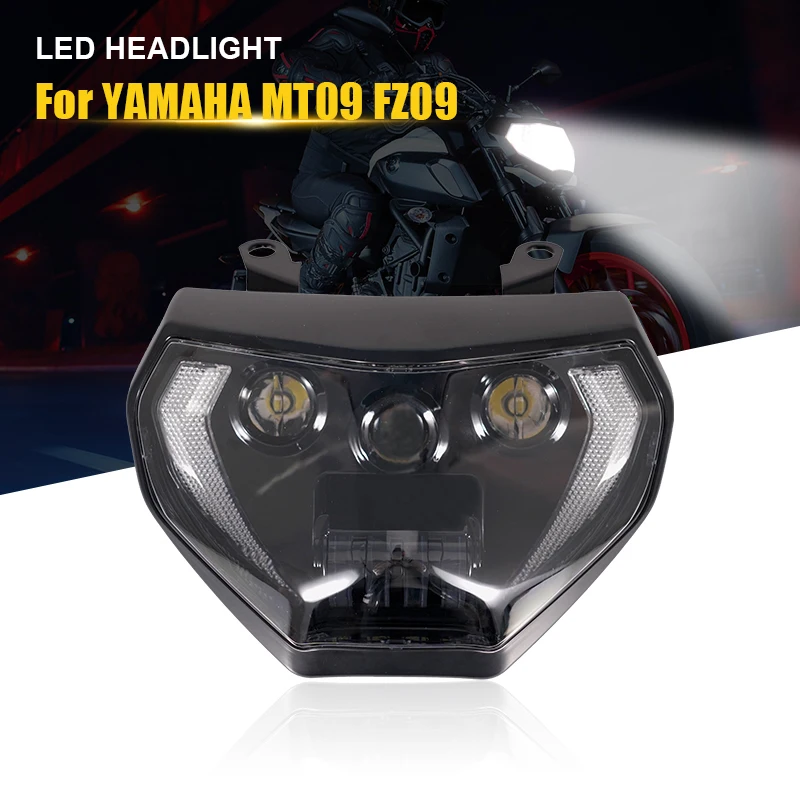 Yongjin angel eyes motorcycle headlights with turn signal light  for Yamaha MT07 MT09 FZ07 FZ09