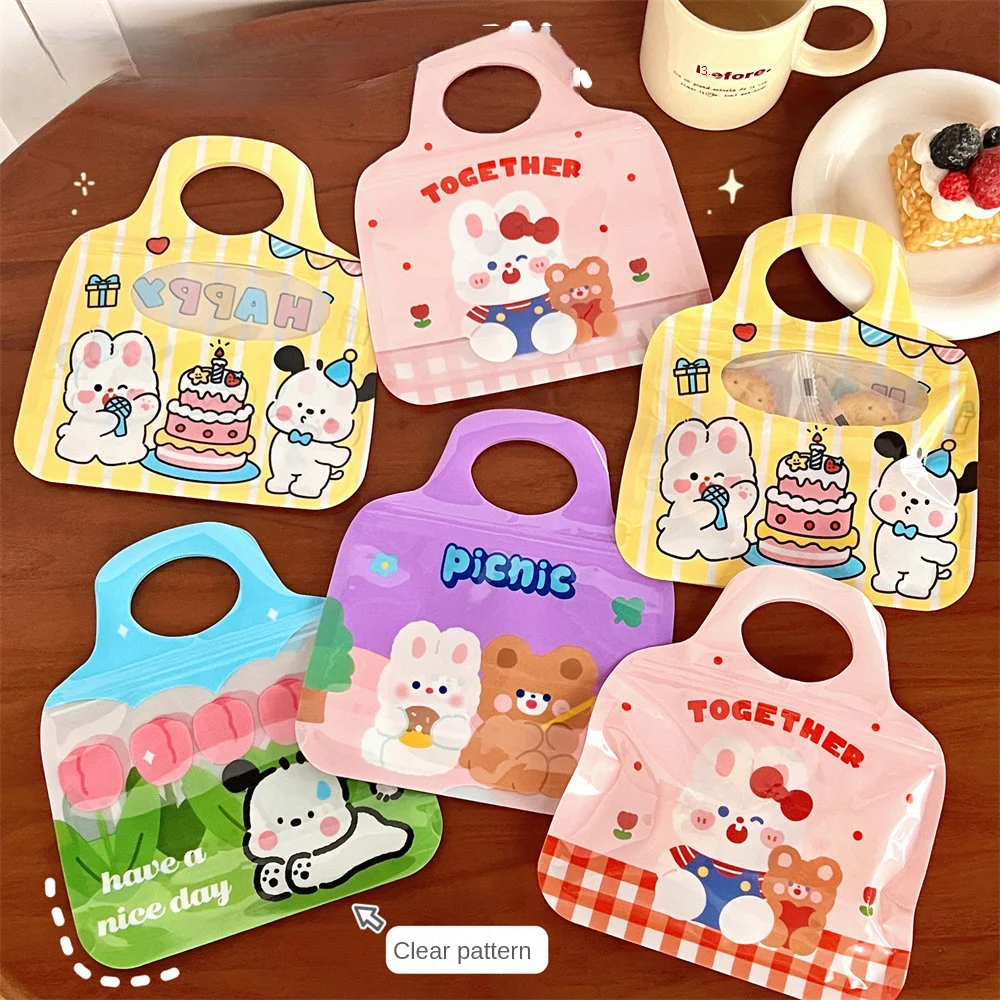10/40 Pcs Cute Sealed Pocket Cartoon Sealed Bag Handheld Storage Bag Children\'s Day Gift Packaging Bag Self sealing Bag