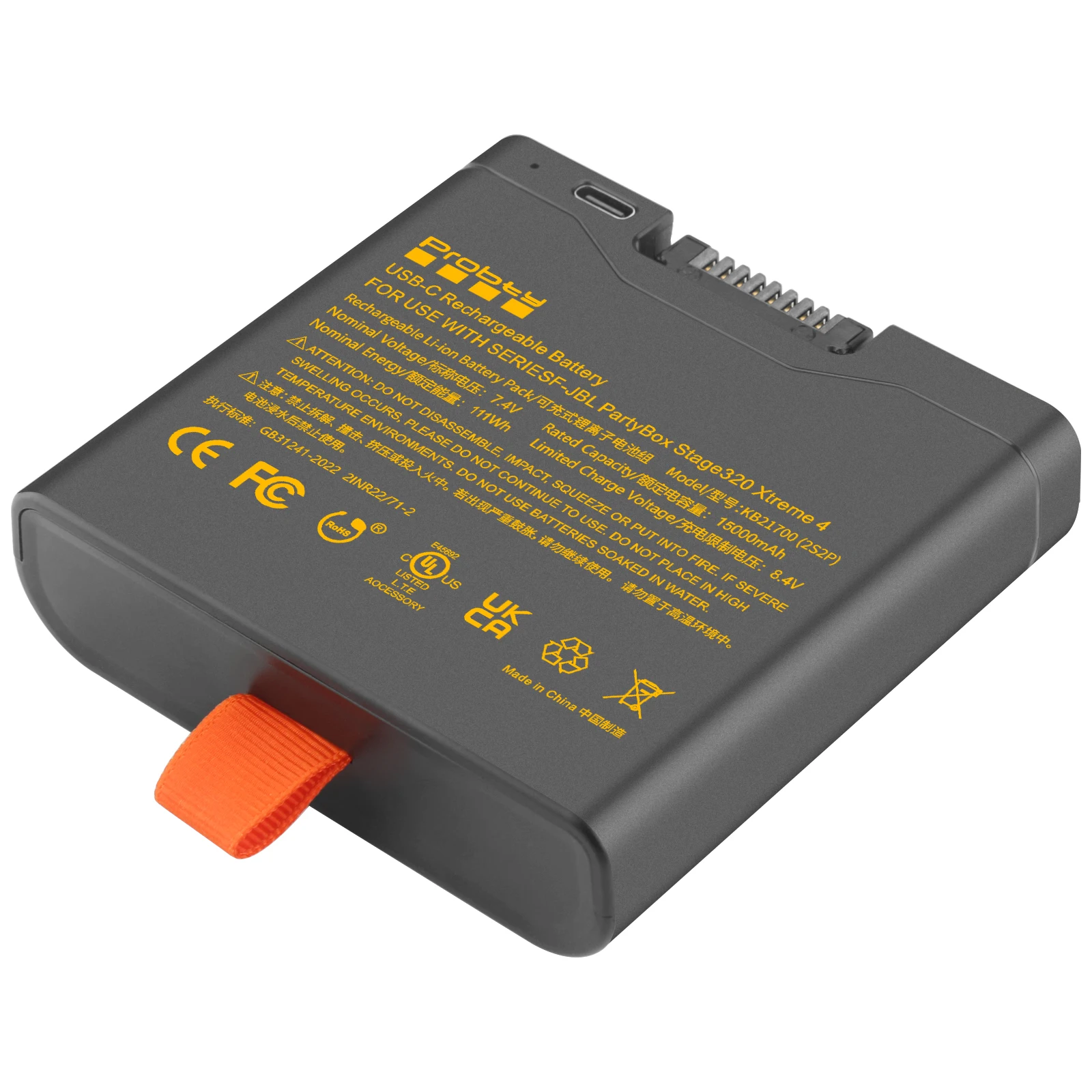 لبطارية JBL 400 بطارية احتياطية سهلة الاستبدال لمكبر الصوت المحمول JBL PartyBox Stage 320 وXtreme 4