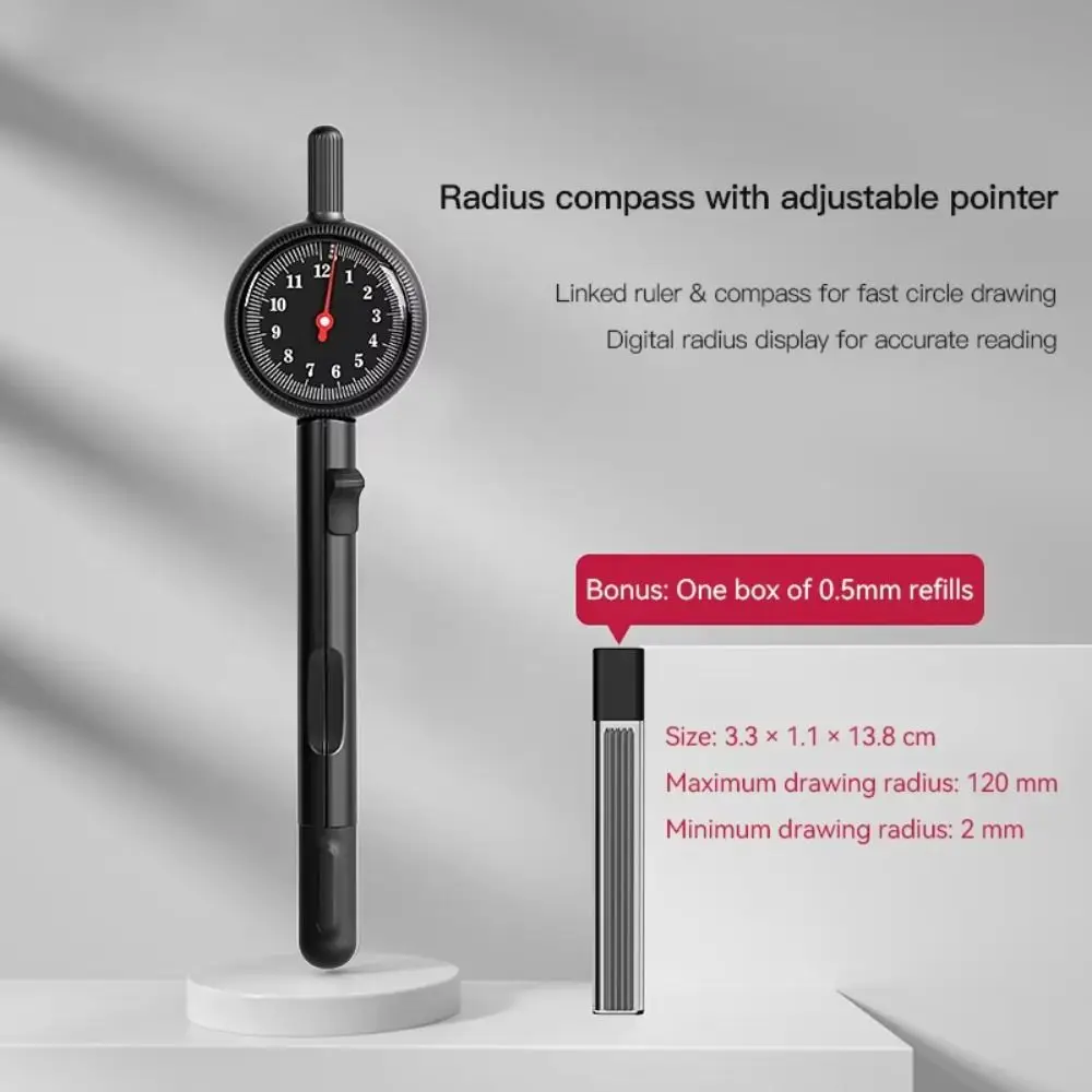 Precision Digital Display Compass Digital Radius Display Drafting Drawing Circle Drawing Gauge Replacement Pencil Leads