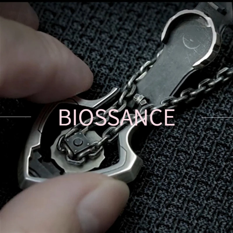 BIOSSANCE'S New Fashionable And Exquisite Exotic Shuttle Mechanical Movable Pendant Necklace For Men'S Jewelry Accessories Gifts