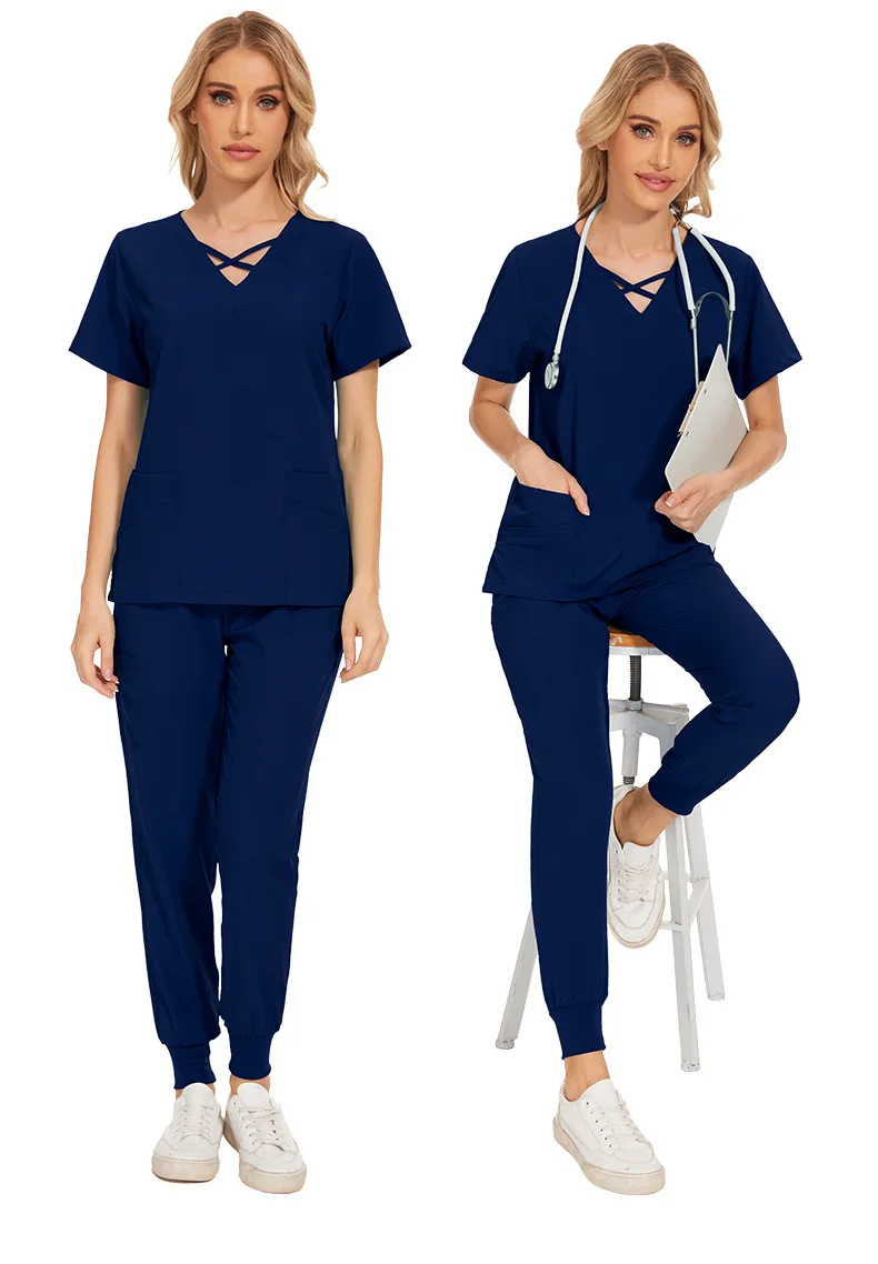 Clinique dentaire Salon de beauté Spa vêtements de travail vêtements de chirurgie coupe ajustée infirmières accessoires femmes gommages ensembles uniformes médicaux d'hôpital