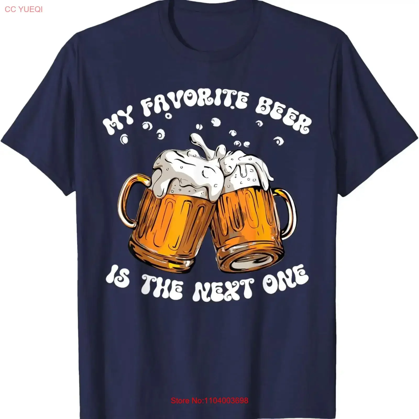 

My Favorite Beer Is The Next One Funny Drinking Lovers T Shirt vintage Washed streetwear graphic fashion Unisex homme