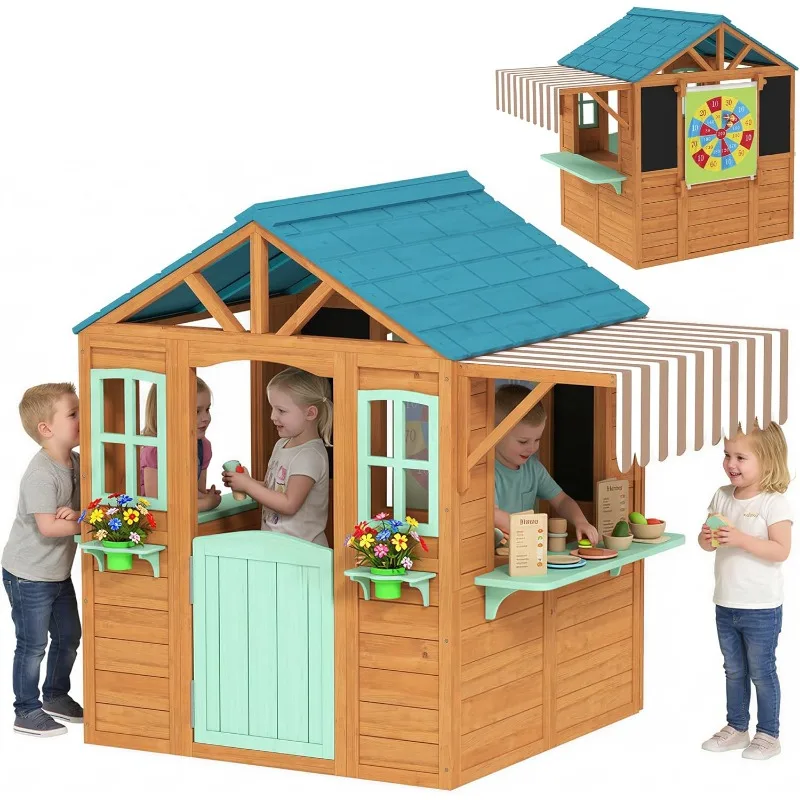 Kids Outdoor Playhouse Cottage 1