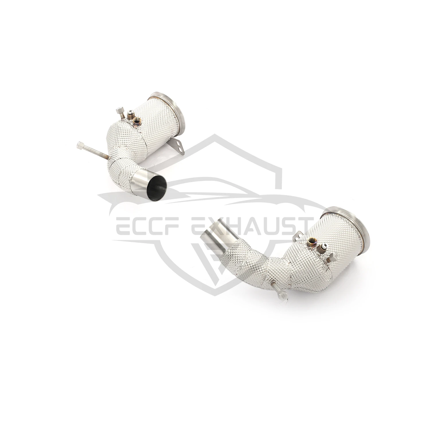 ECCF Sporty Downpipe With Heat Shield For Porsche 992 Turbo S Aggressive Sound Upgrade Performance Easy Installation