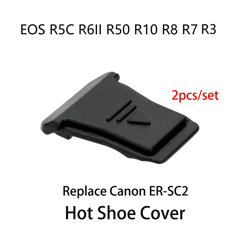 2 Stück Blitzschuh-Abdeckkappen-Schutz für Canon EOS R50 R10 R8 R7 R6 Mark II R5 Mark II R5C R3 Kamera ersetzt ER-SC2 Zubehör