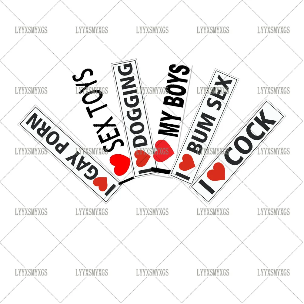 

Self-Adhesive Custom Funny Prank I LOVE Series style Car Stickers Waterproof Sunscreen Vinyl Decal PVC Wholesale Car Decoration