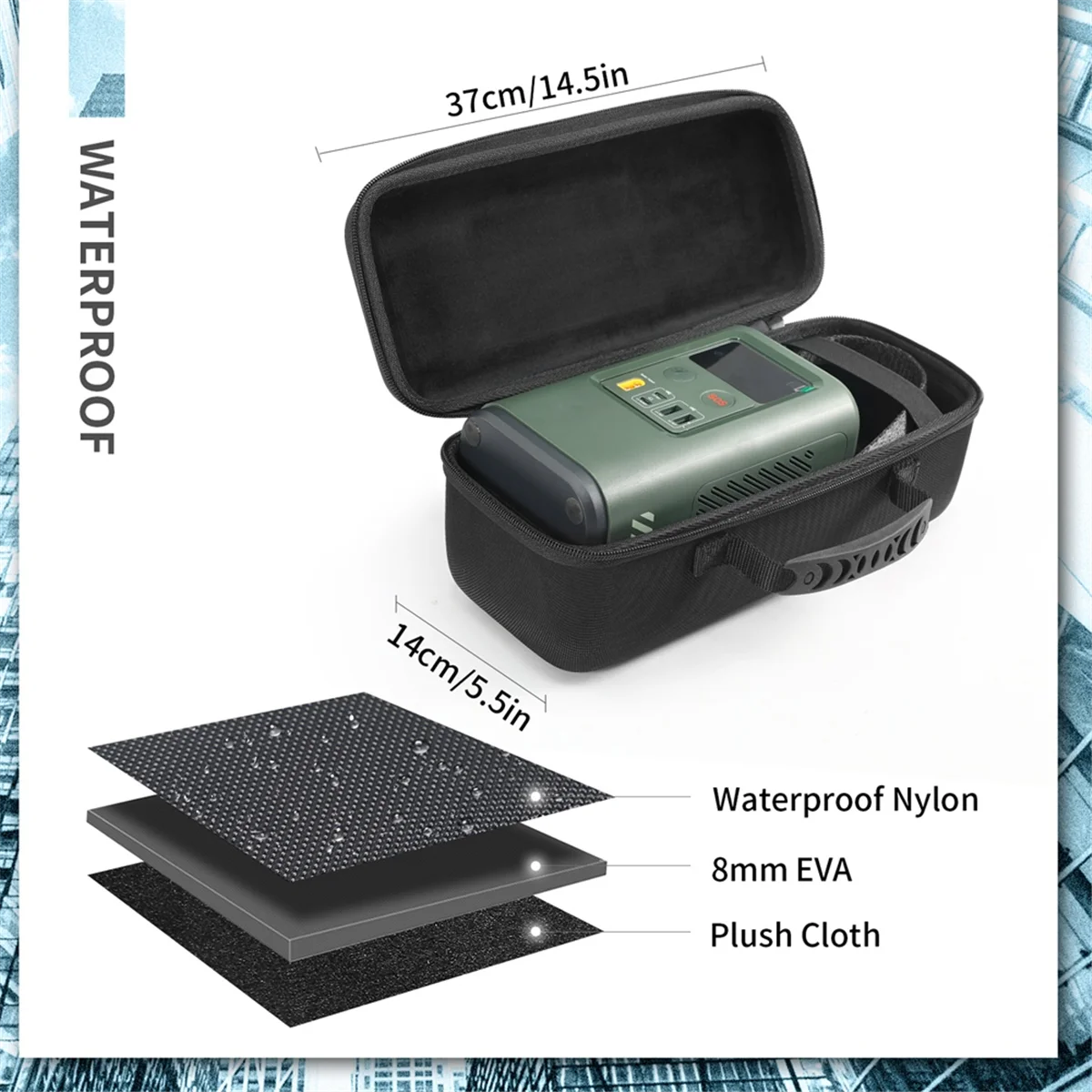 パワーバンク収納バッグ ハード収納バッグ 737 Prime パワーバンク用 60,000mAh パワーバンク保護トラベルケース キャリングバッグ