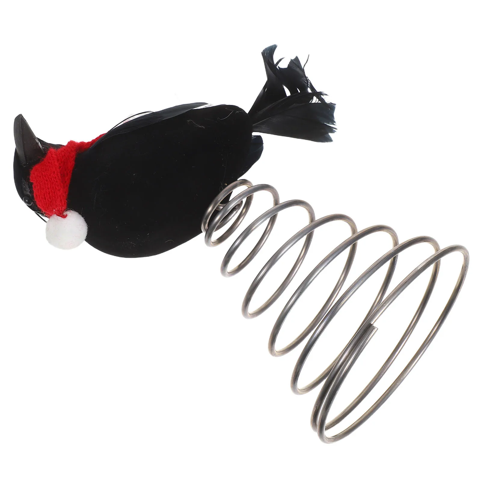 

Christmas Tree Crow Topper Red Scarf Metal Bird Decor Spring Base Secure Base Holiday Tree Embellishments Halloween Party