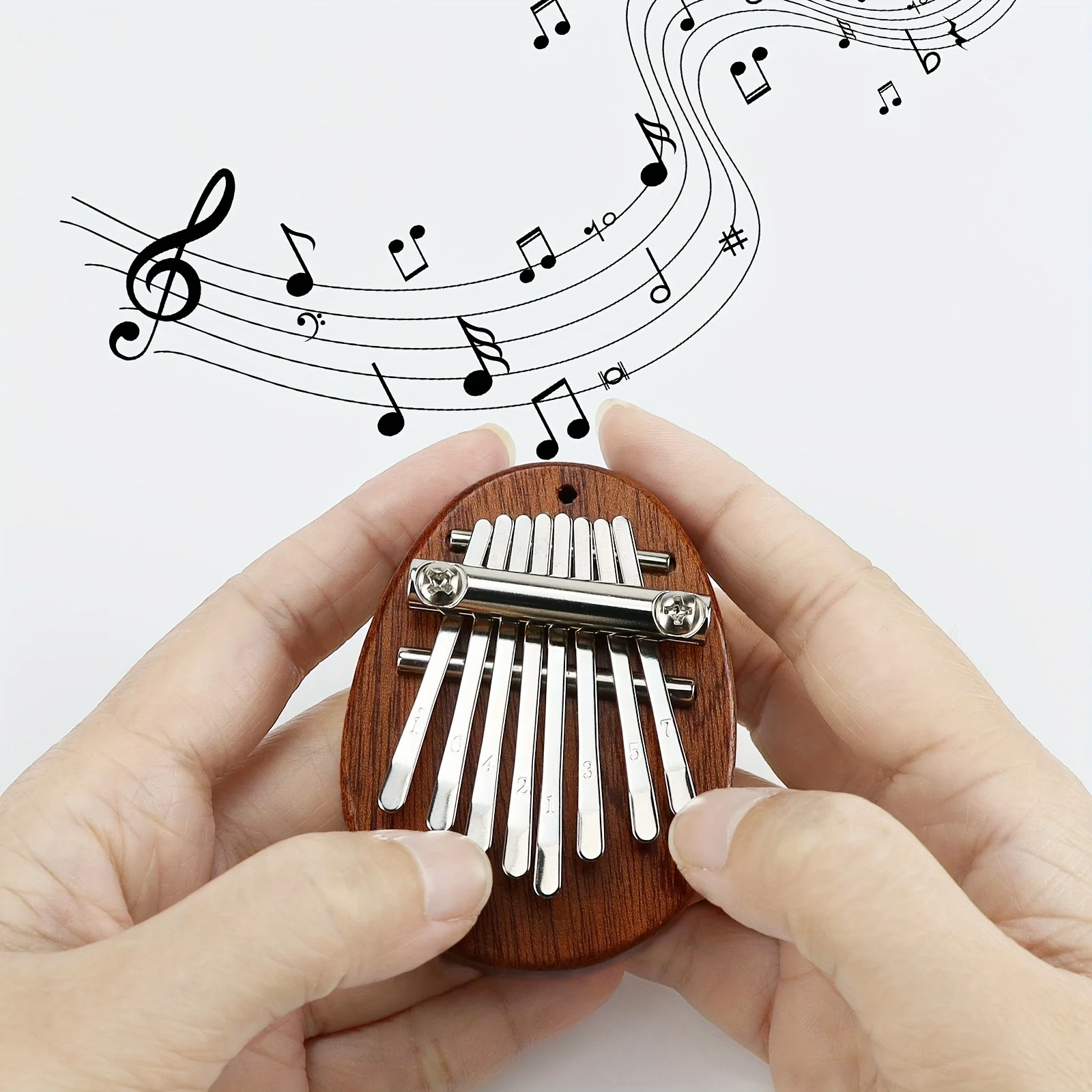 8 Key Mini Kalimba exquisite F - Musical Instrument Balalaika 评论和价格