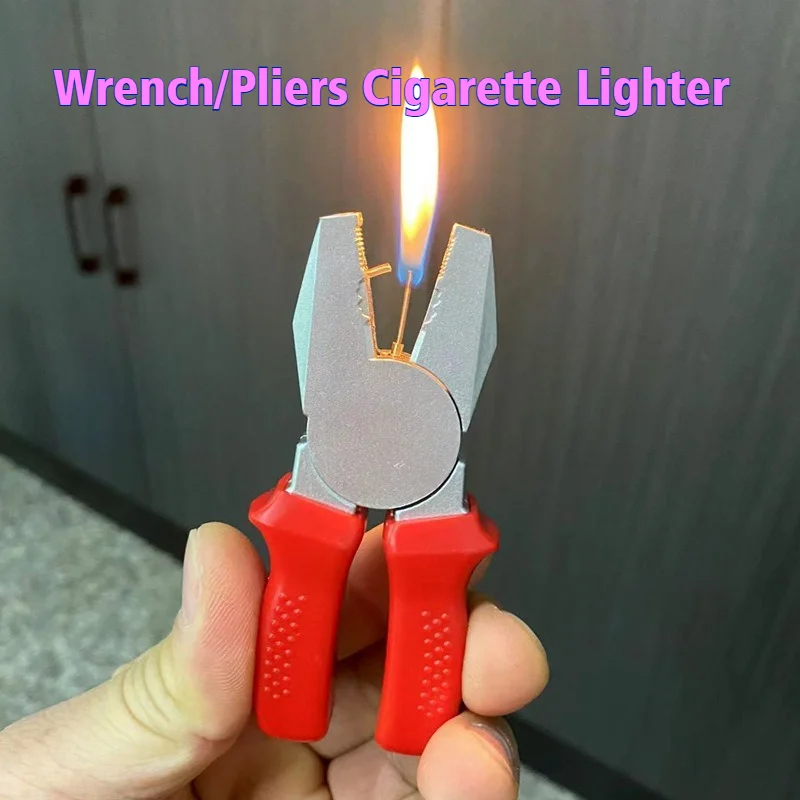 

Newest Wrench/Pliers Cigar Igniter Windproof Open Flame Lighter Butane Inflatable Smoke Cigarette Lighters & Smoking Accessories